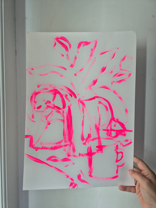 Natureza Morta mas em neon