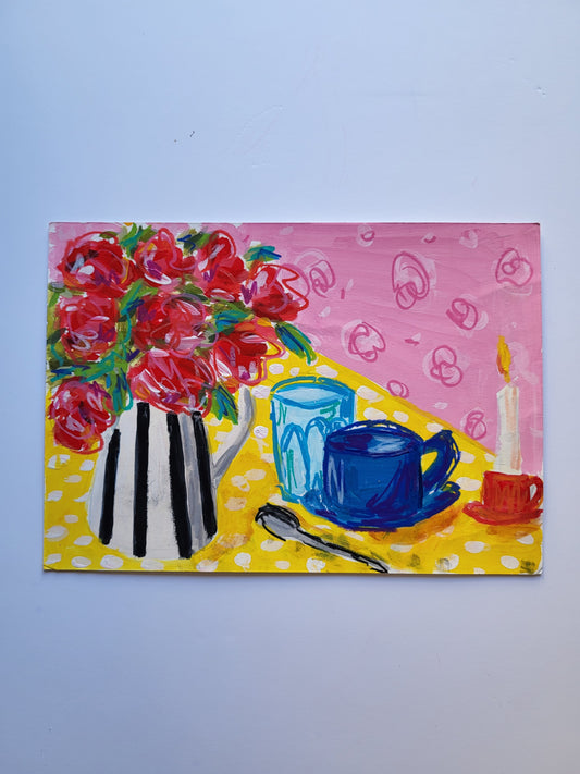Flores e café