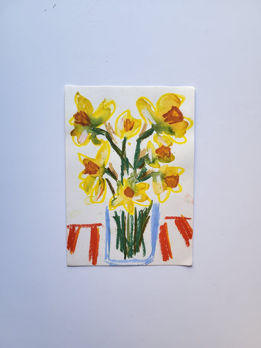 Narcisos com riscas encarnadas