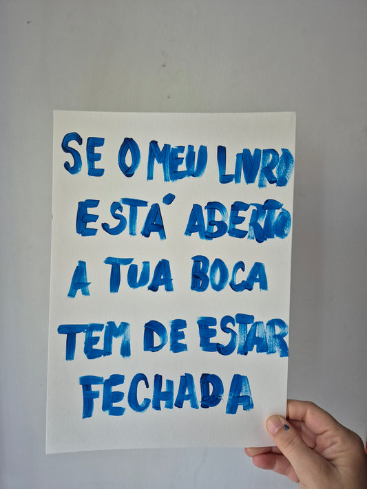 O meu livro está aberto